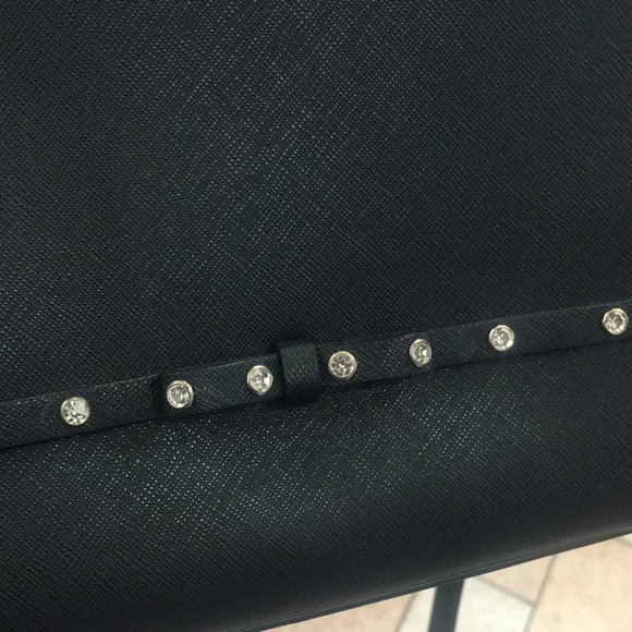 Kate Spade Black Sparkle Satchel Purse Bag - Picture 4 of 12